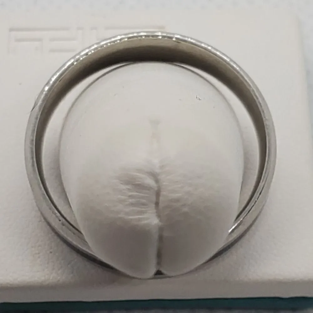 Silver Tone & Black Ring (15)